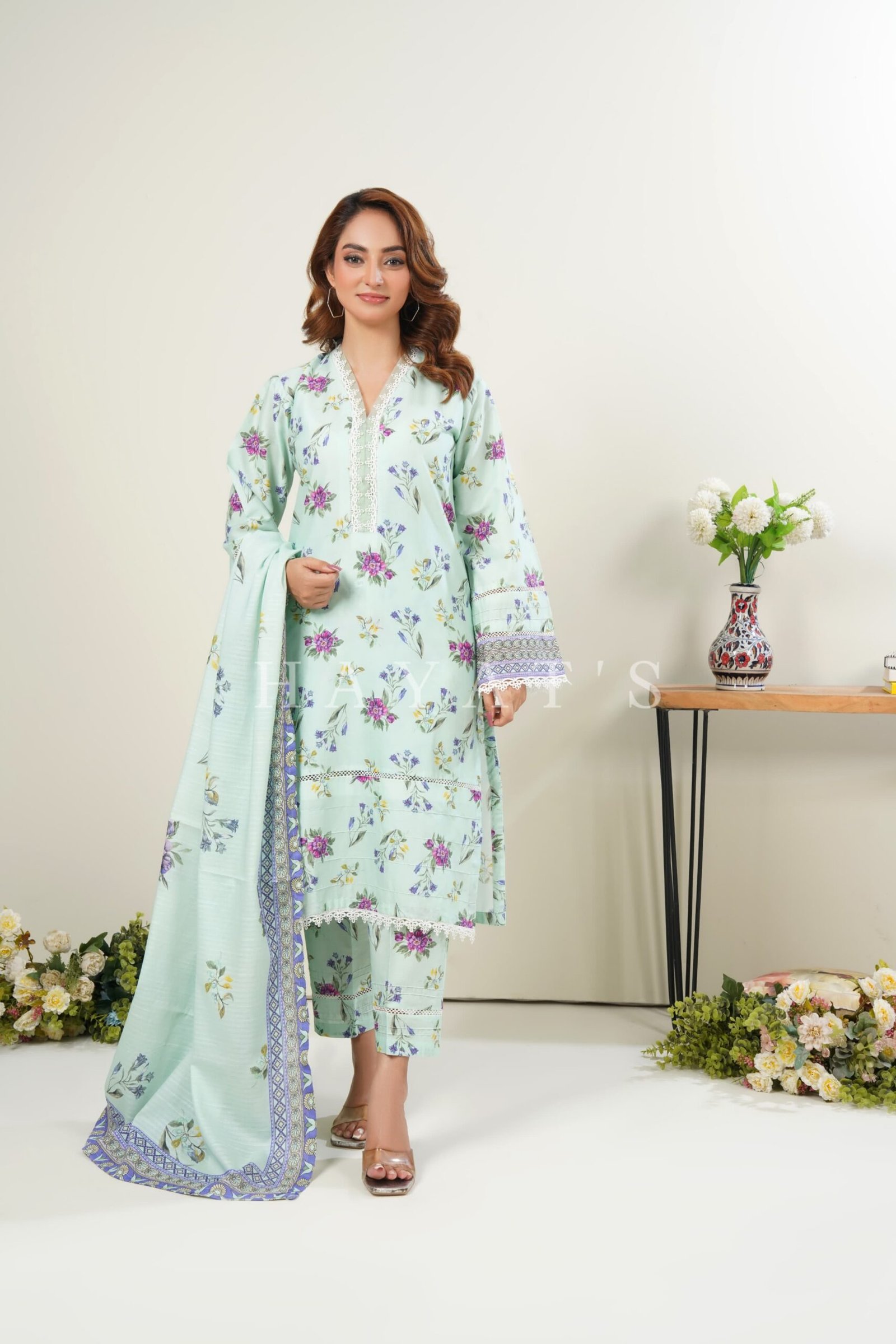 Rang-e-Hayat 3PC Mint Green