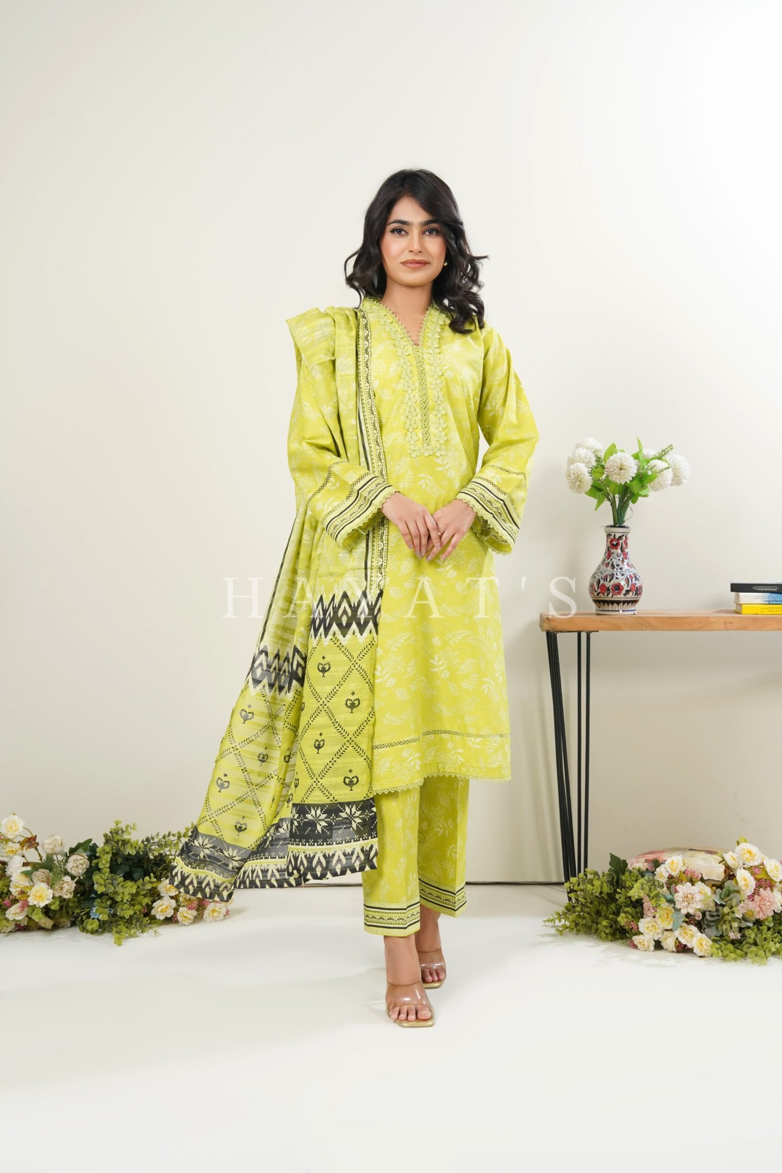 Rang-e-Hayat 3PC Lime Green