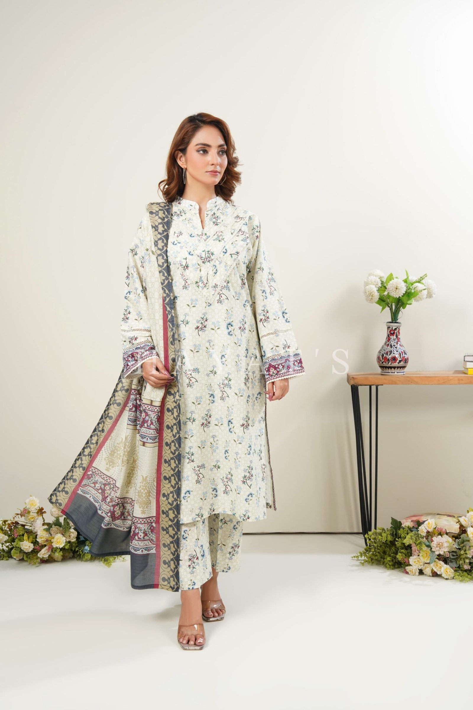 Rang-e-Hayat 3PC Ivory Cream