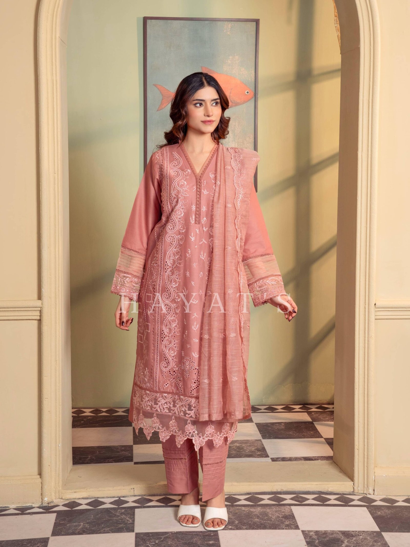 Noor-e-Hayat 3PC Peach