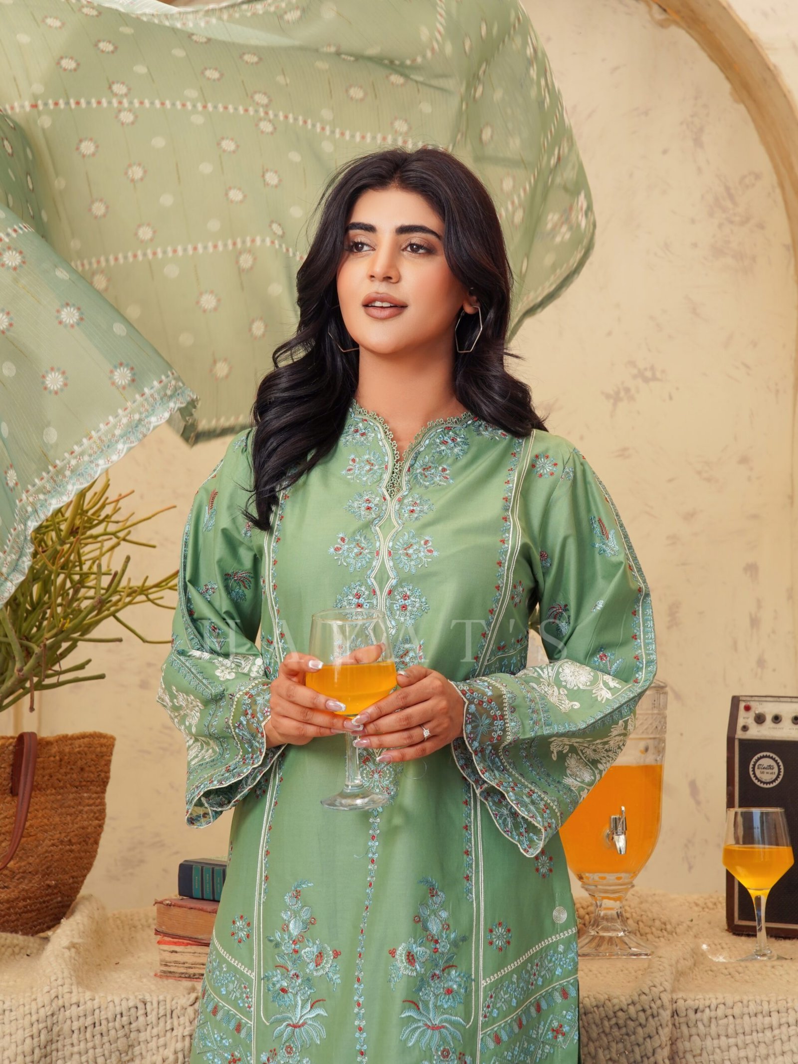 Mehak-e-Hayat Emerald Teal - 1012