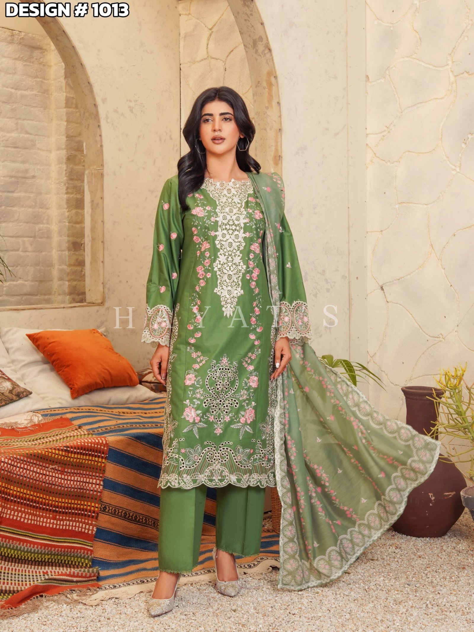 Mehak-e-Hayat Olive Sage - 1013