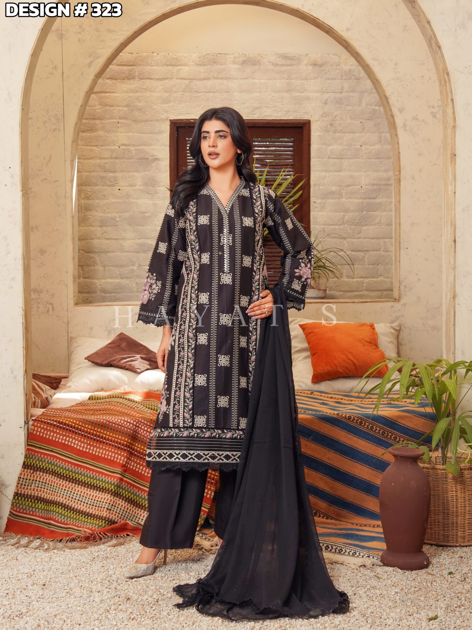 Gul-e-Bahar 3PC Classic Onyx - 323