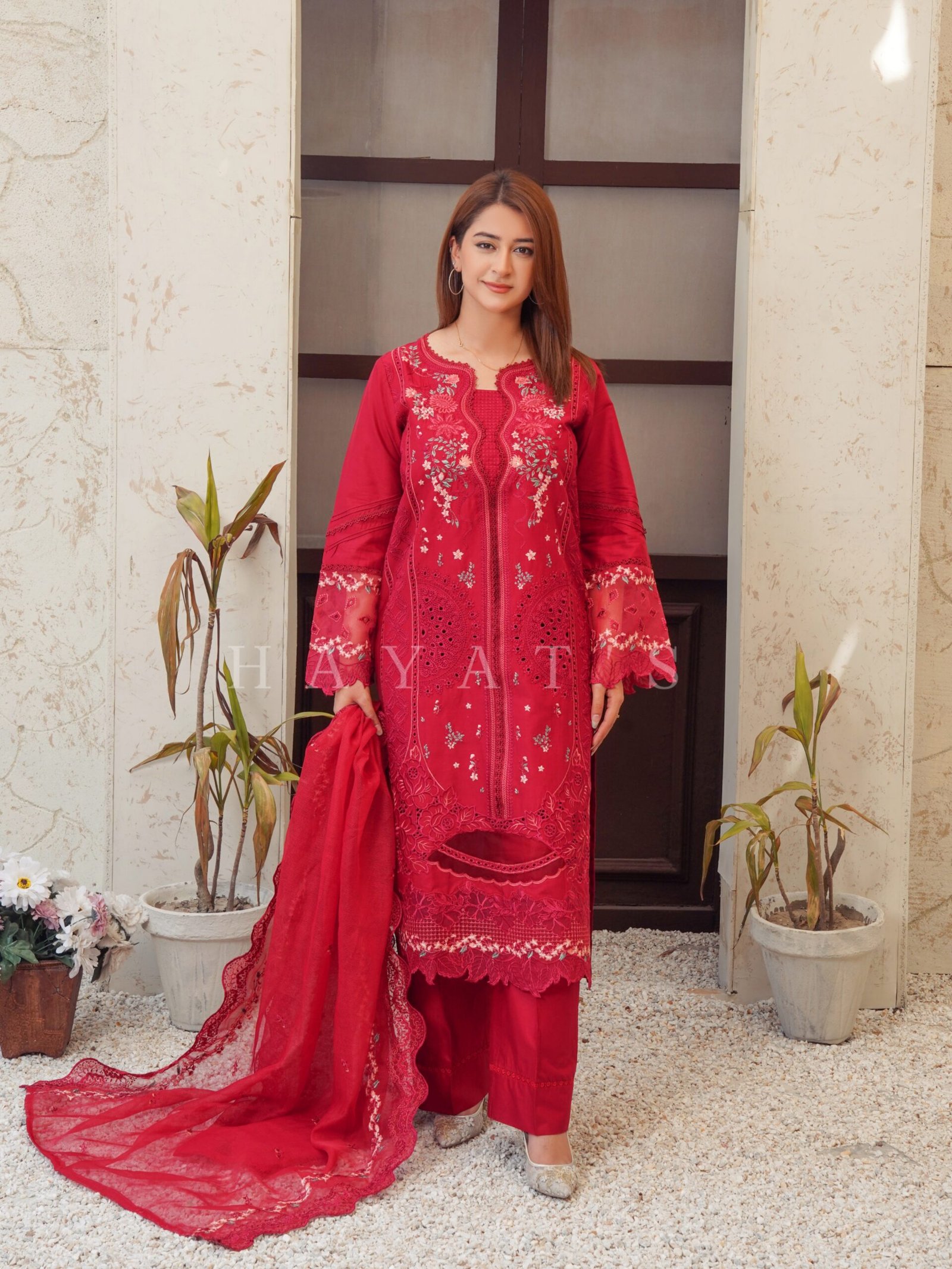 Gul-e-Bahar Vol 2 - 3PC Crimson Red