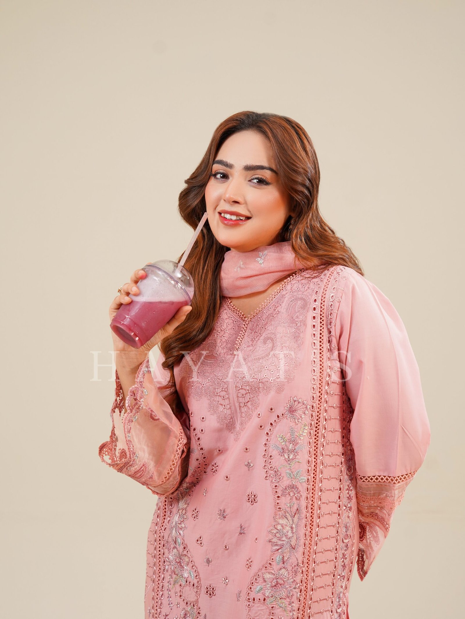 Zeenat-e-EID Vol 2 - 3PC Peach Blush