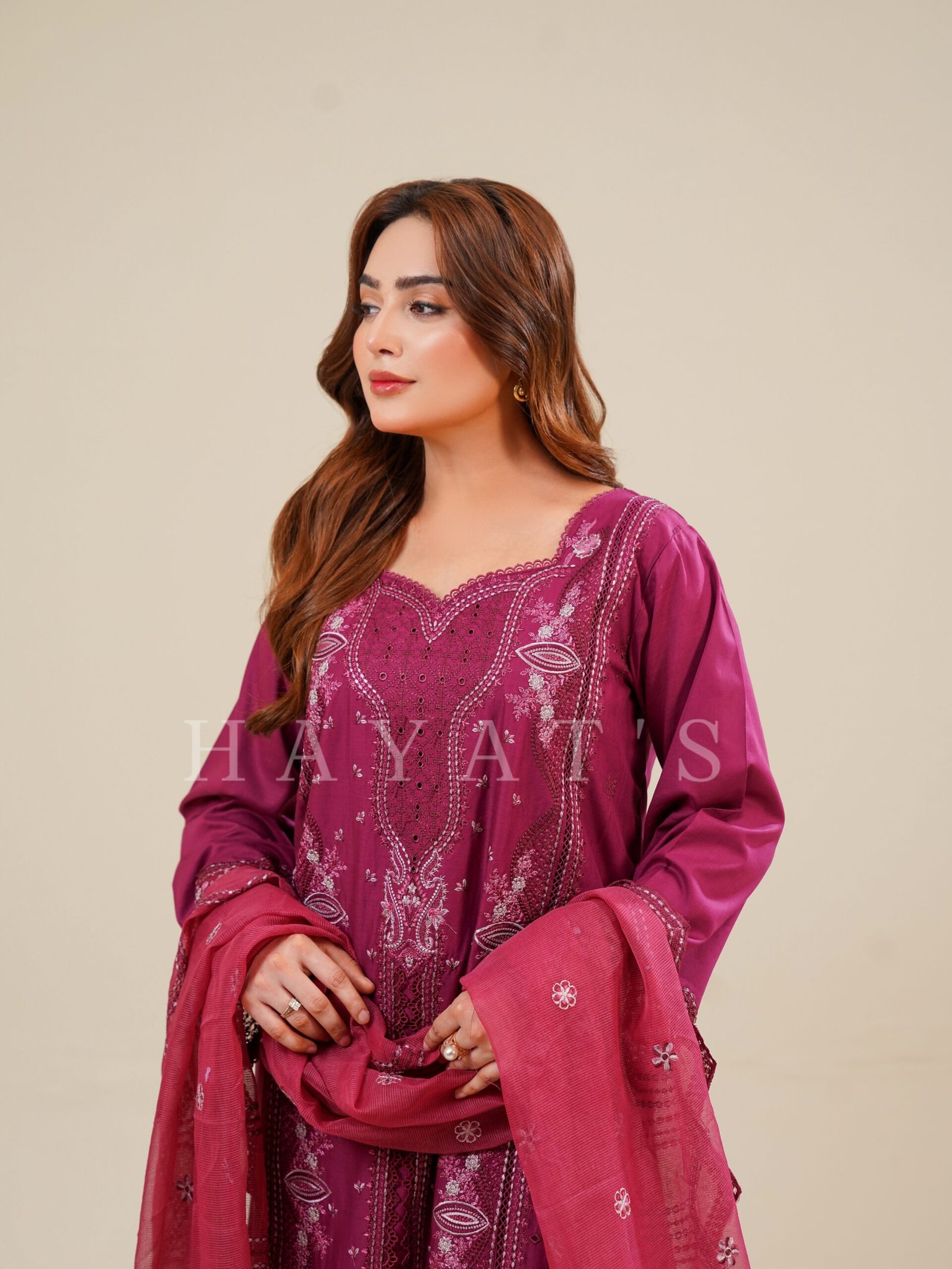 Zeenat-e-EID Vol 2 - 3PC Royal Berry