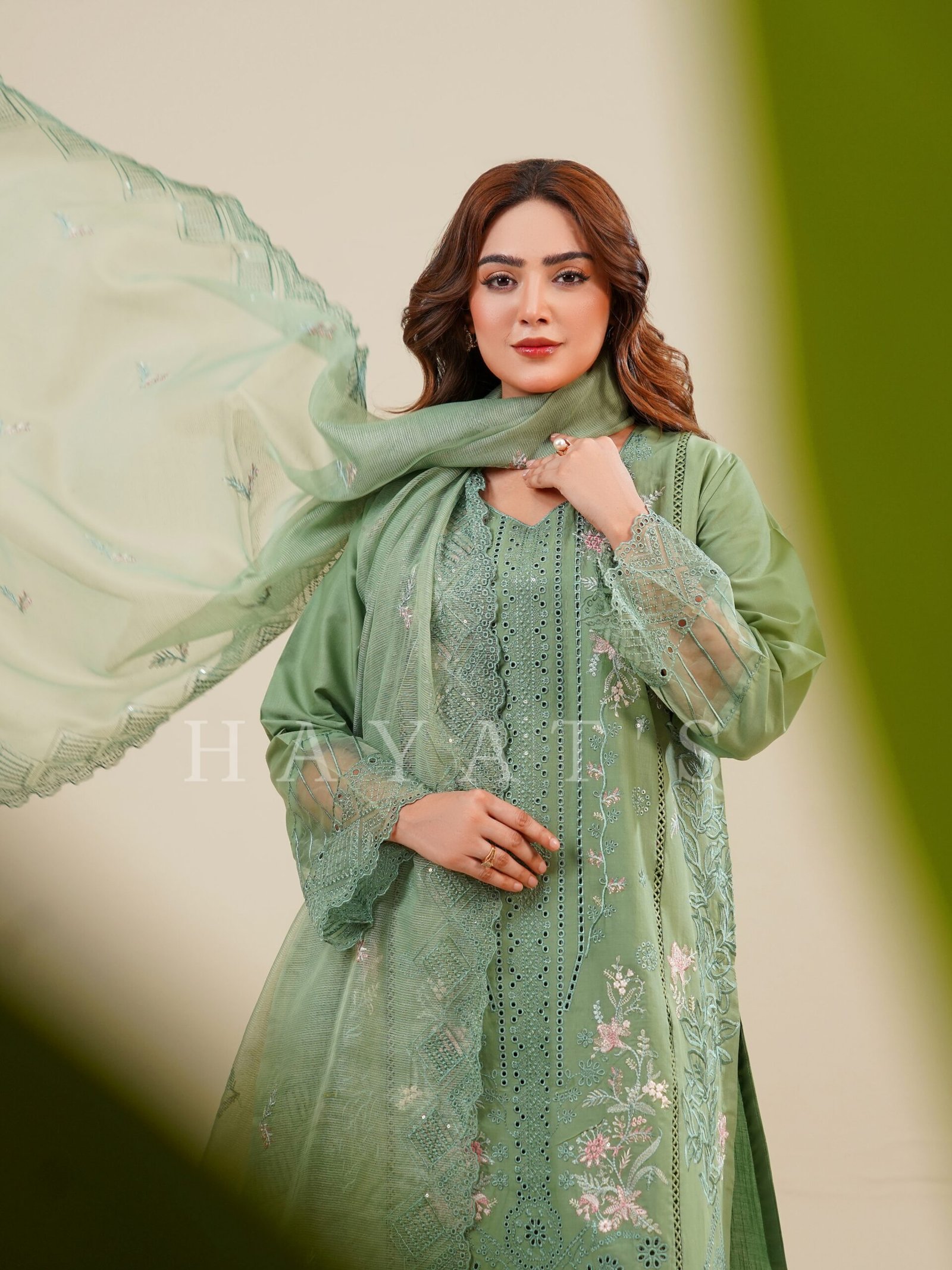 Zeenat-e-EID Vol 2 - 3PC Sage Bloom