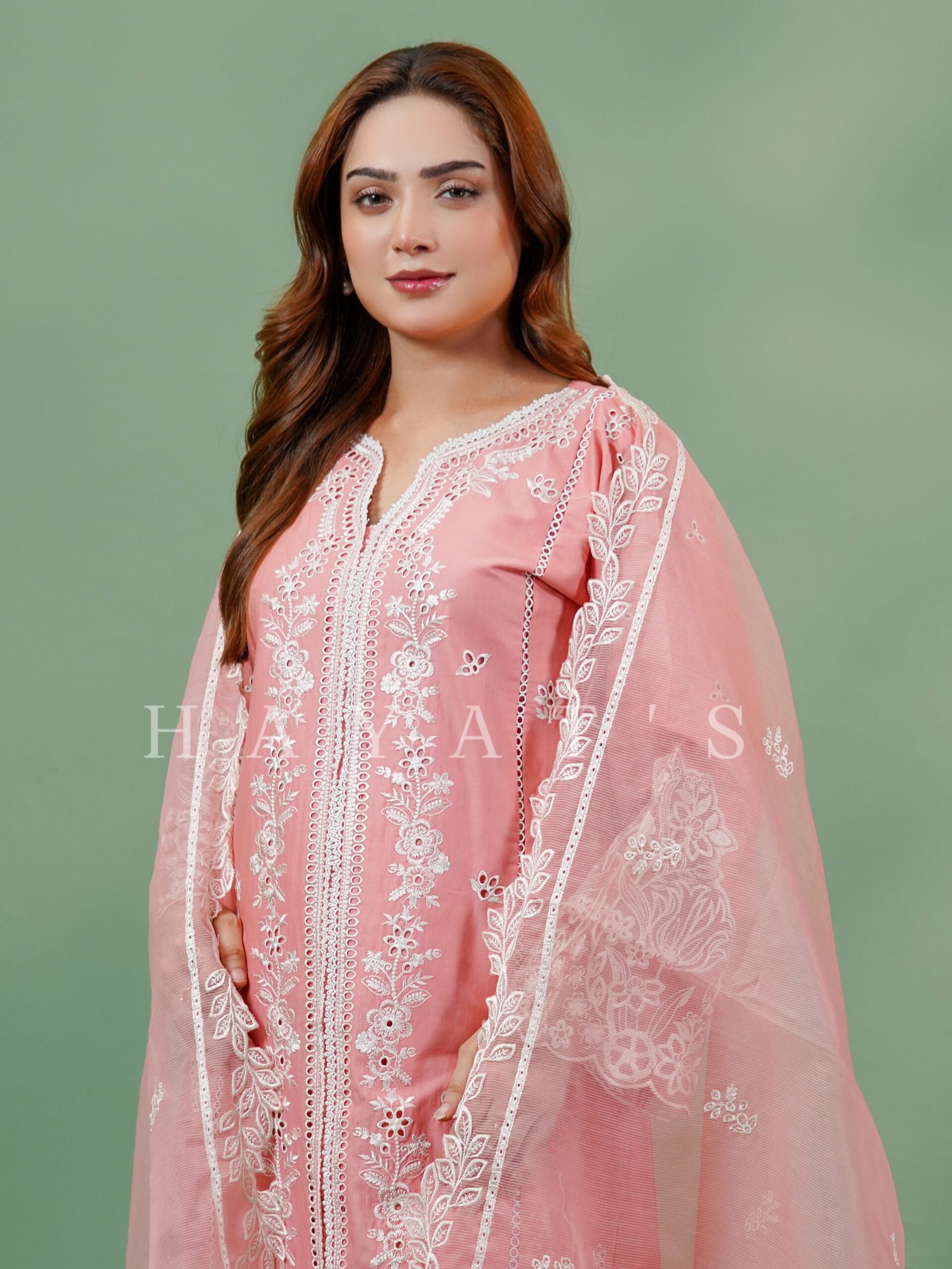 Husn-e-Hayat Vol 35 - 3PC Dusty Rose
