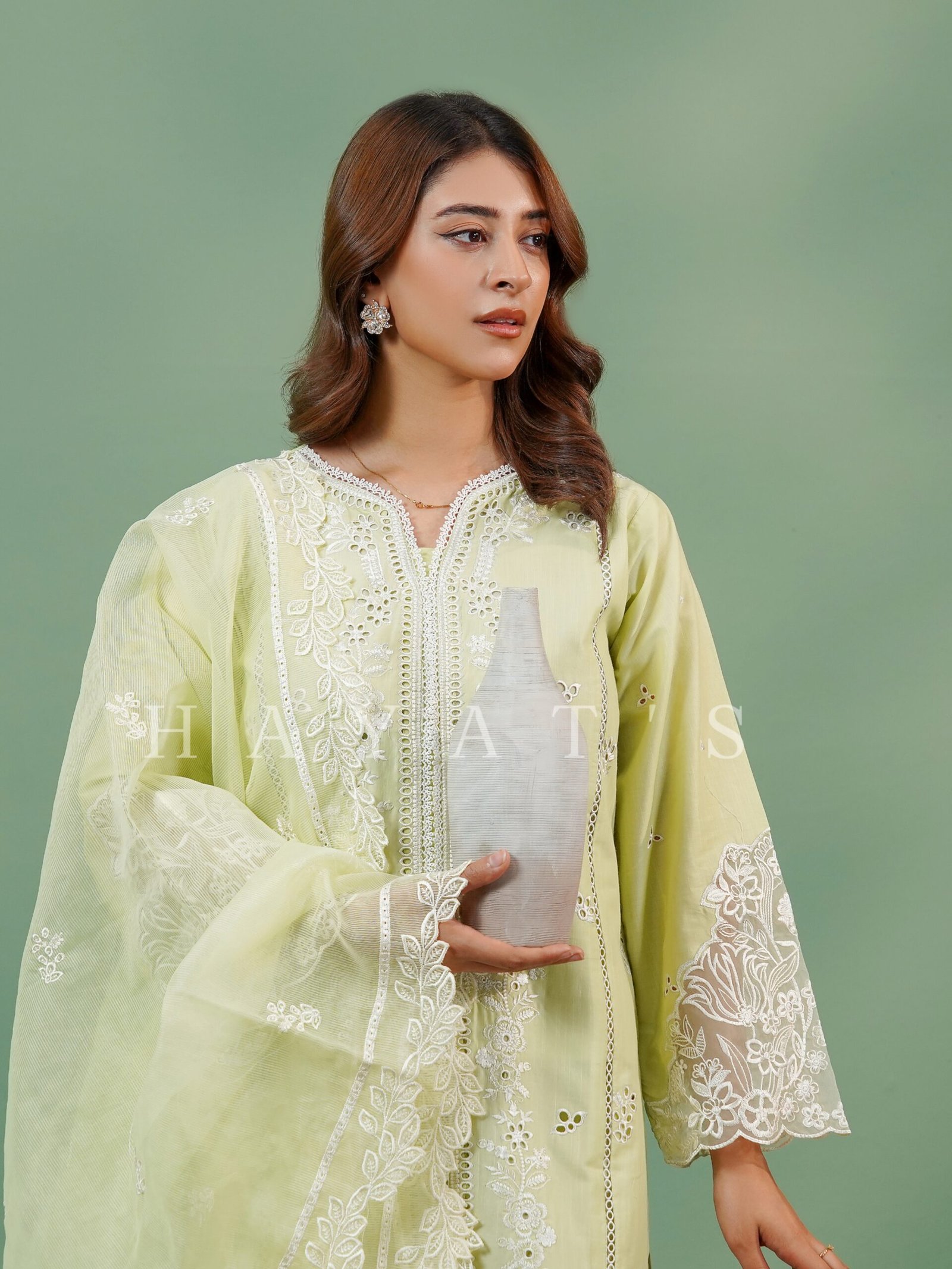 Husn-e-Hayat Vol 35 - 3PC Pale Olive
