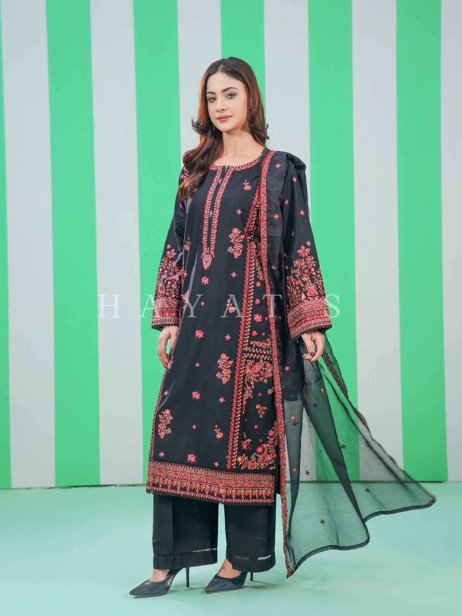 Autumn Hayat - 3PC Midnight Charcoal