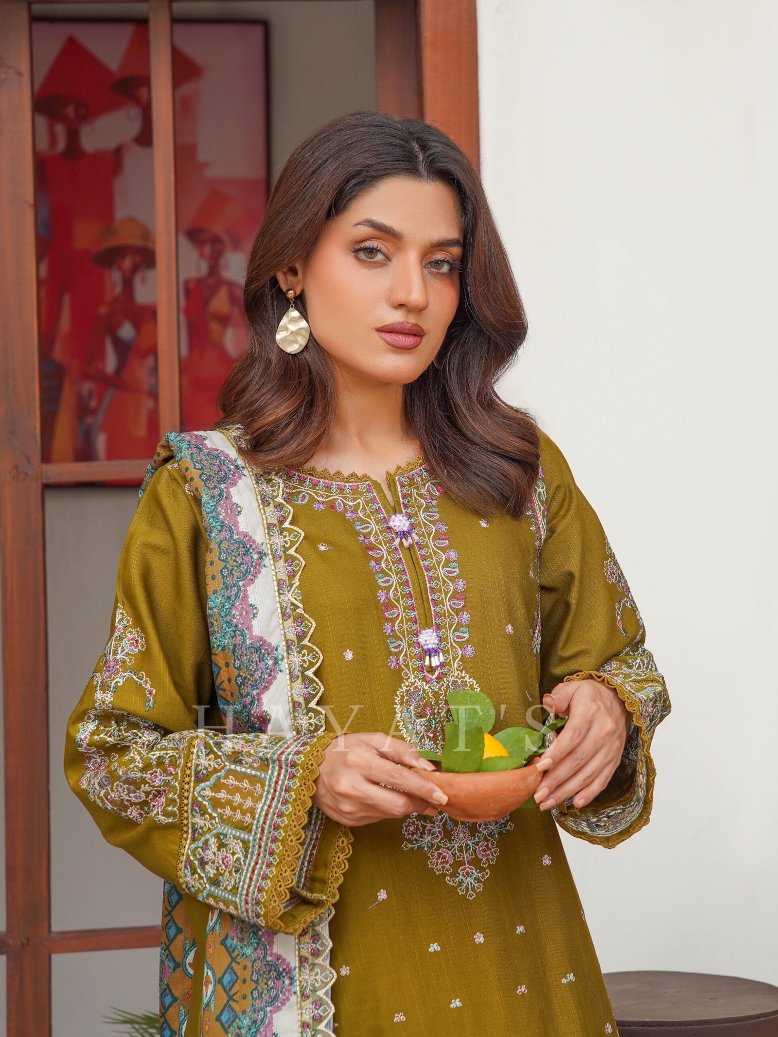 Andaaz-E-Hayat Vol 2 - Olive Mustard