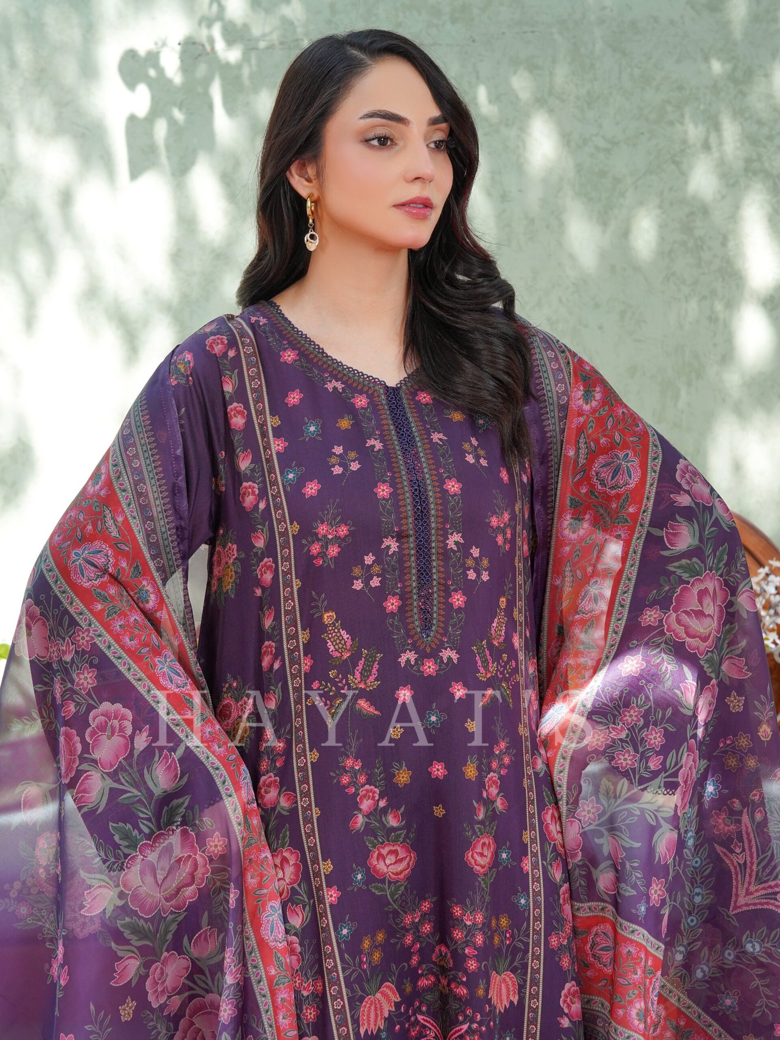 Viscose Kaftan - Plum Purple