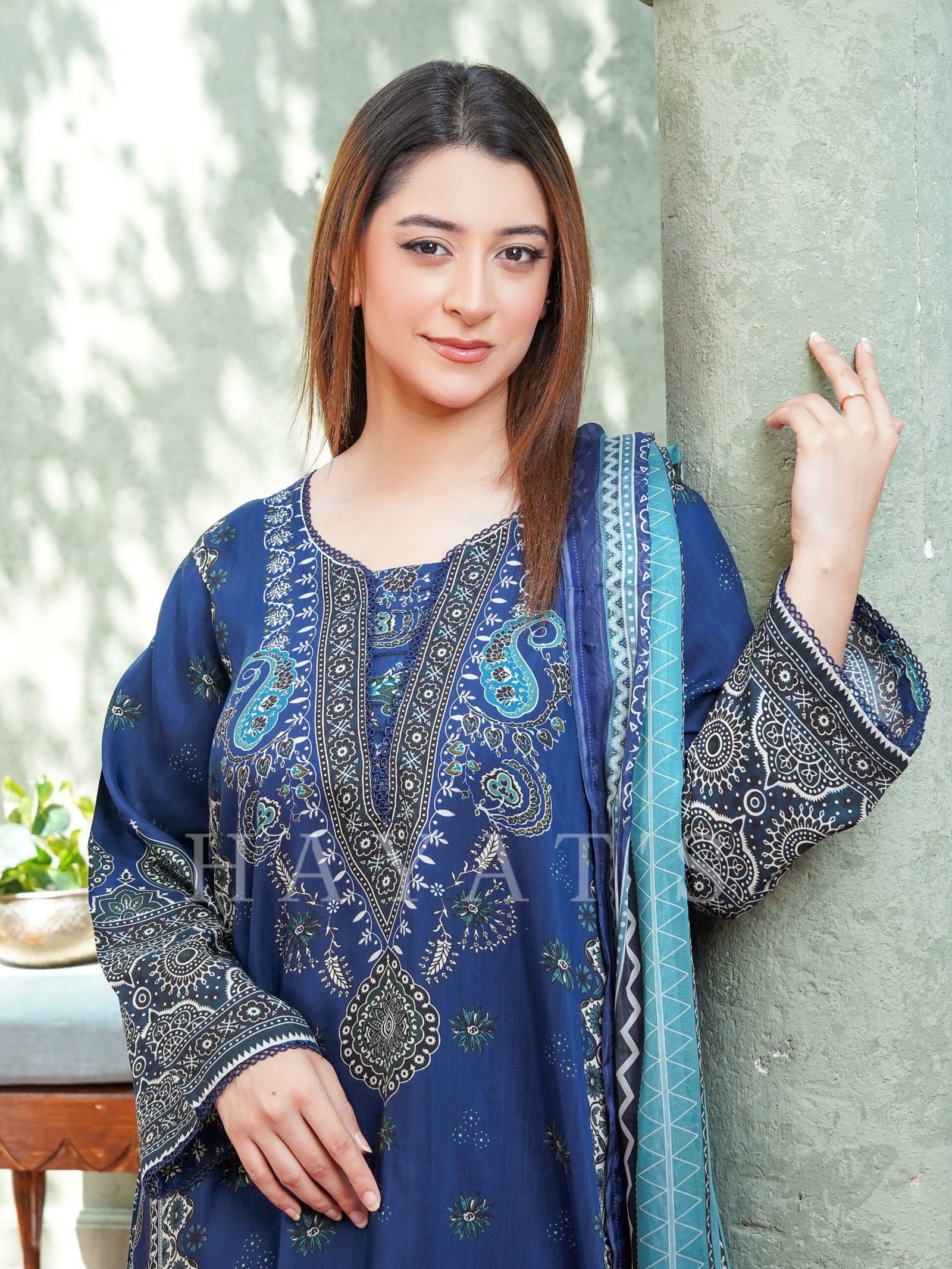 Viscose Kaftan - Royal Blue